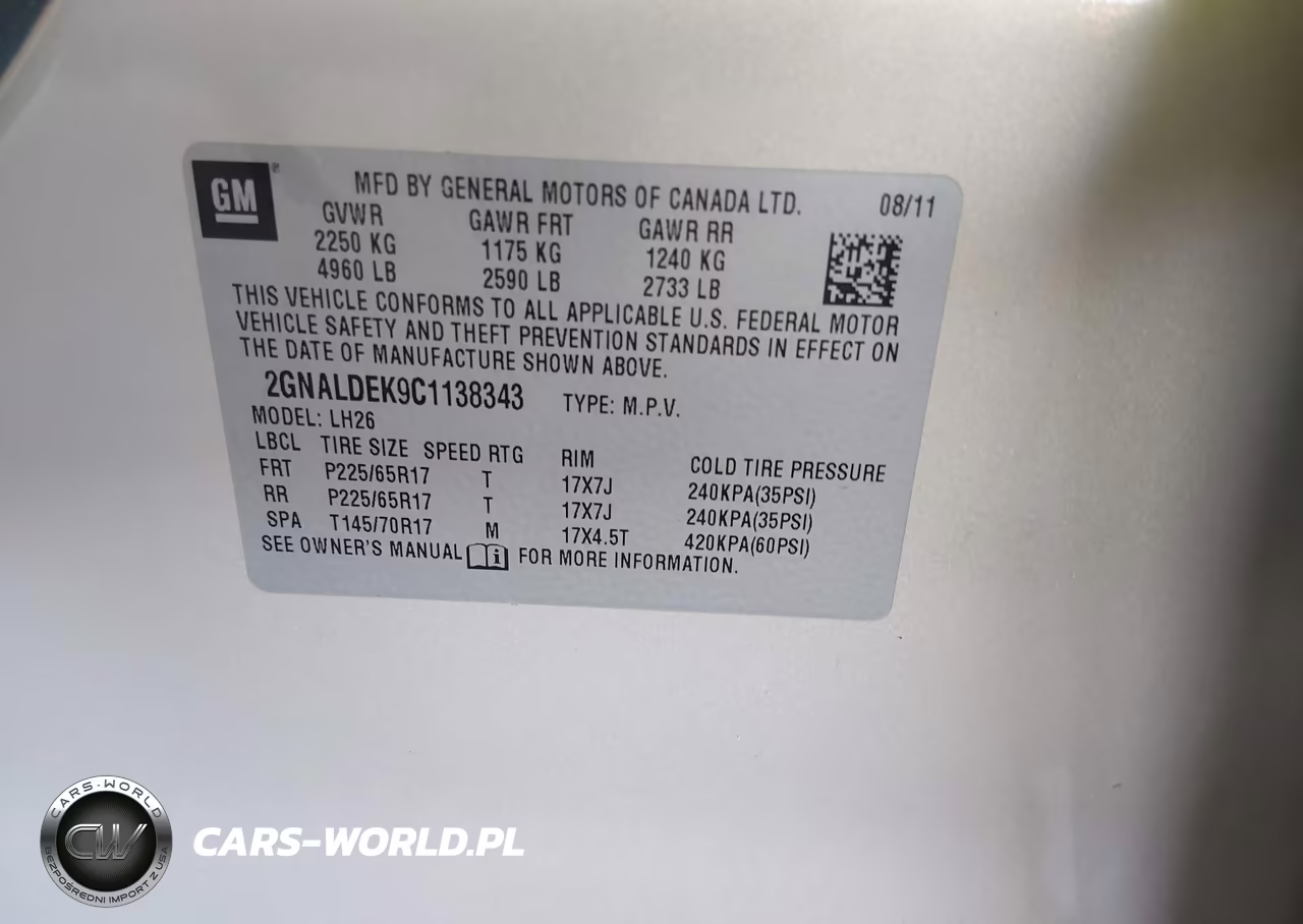 2012 Chevrolet Equinox 1Lt VIN:2GNALDEK9C1138343 - 9