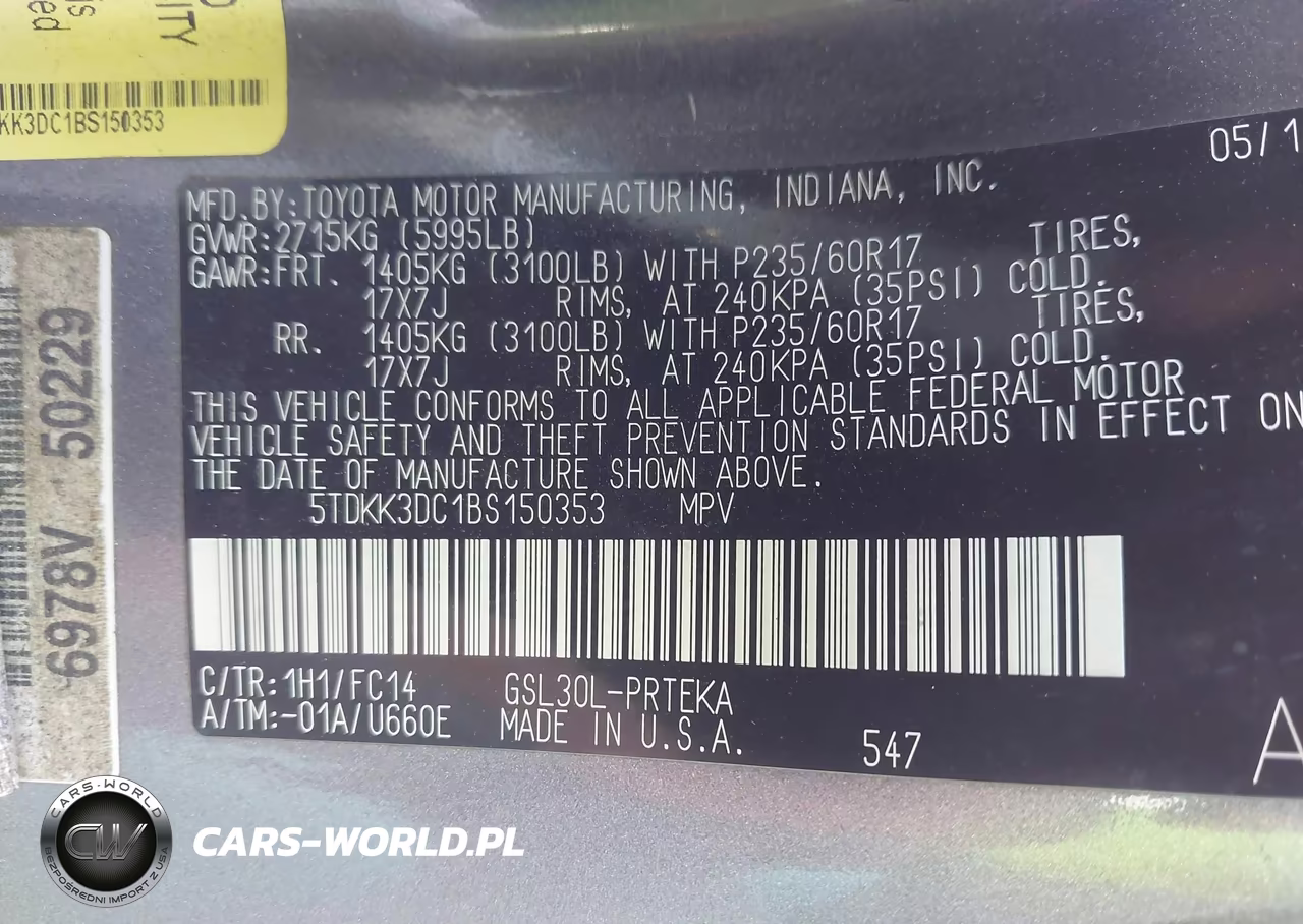 2011 Toyota Sienna Le V6 VIN:5TDKK3DC1BS150353 - 9