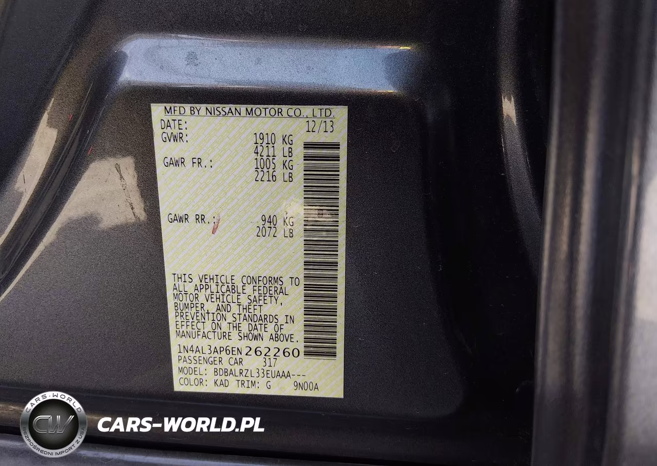 2014 Nissan Altima 2.5 S VIN:1N4AL3AP6EN262260 - 9