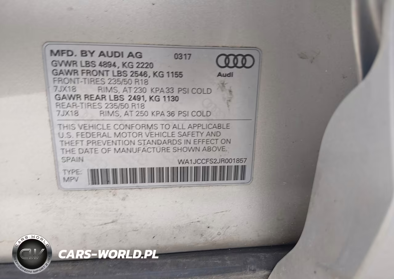 2018 Audi Q3 2.0T Premium-2.0T Sport Premium VIN:WA1JCCFS2JR001857 - 9
