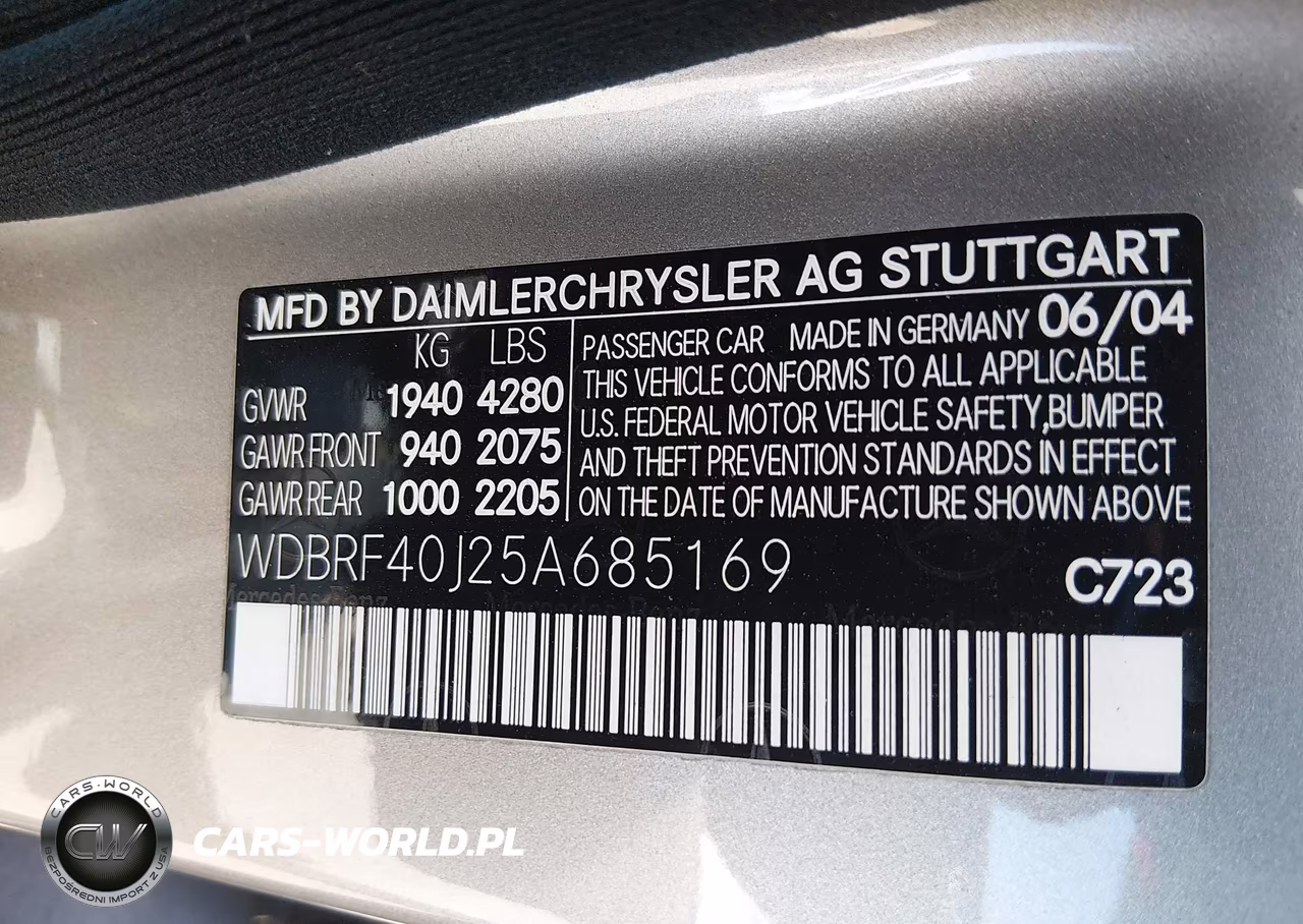 2005 Mercedes-Benz C 230 Kompressor Sport VIN:WDBRF40J25A685169 - 9