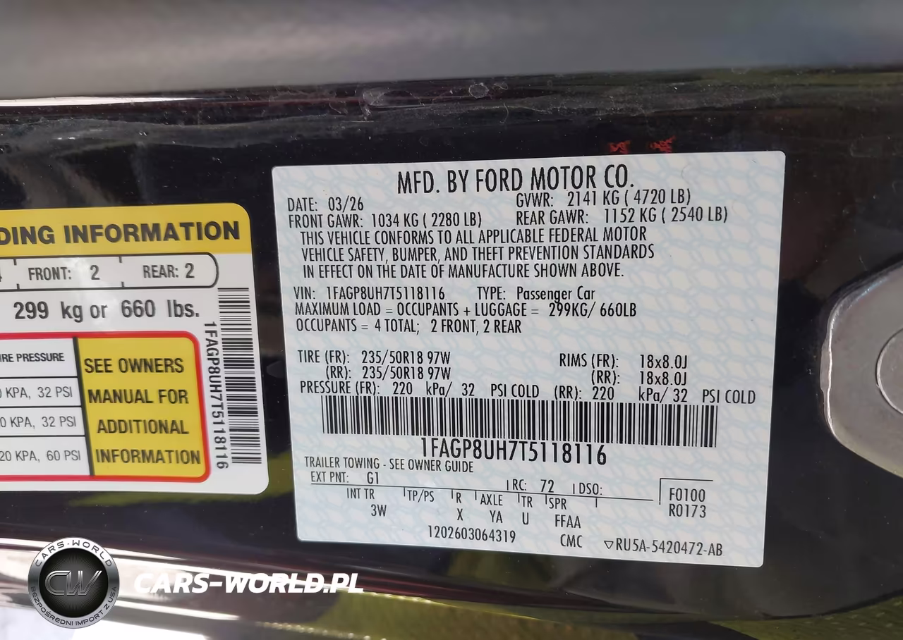 2026 Ford Mustang Ecoboost Premium VIN:1FAGP8UH7T5118116 - 9