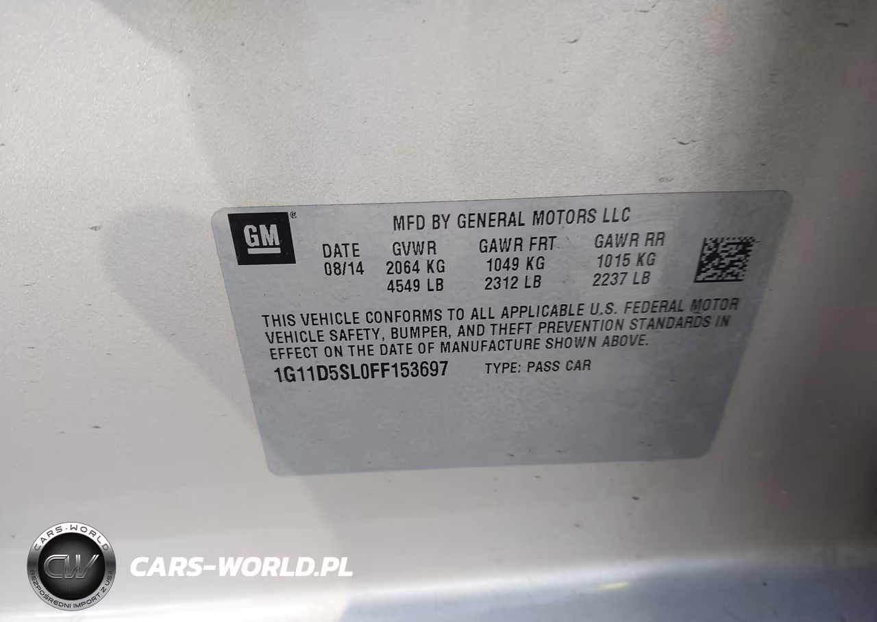 2015 Chevrolet Malibu 2Lt VIN:1G11D5SL0FF153697 - 9