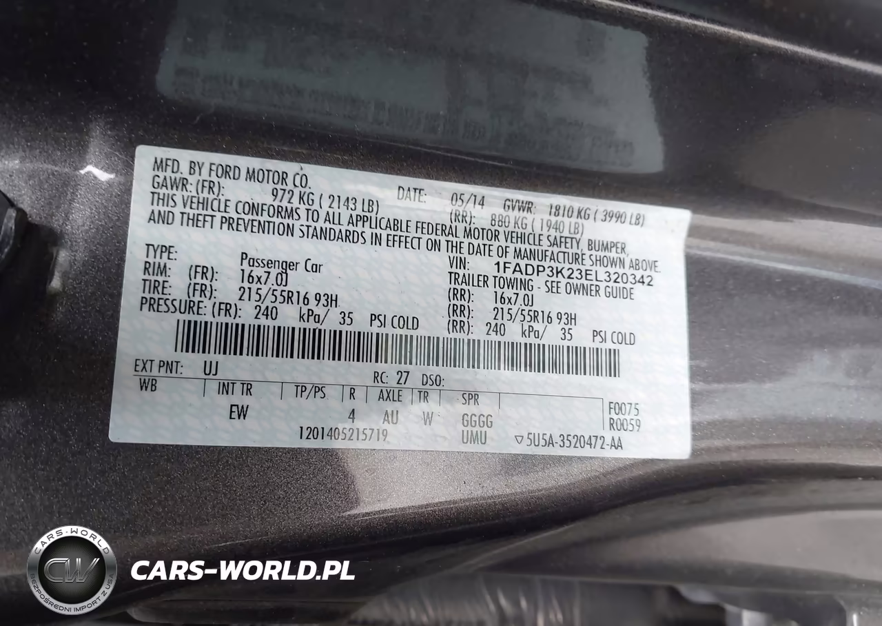 2014 Ford Focus Se VIN:1FADP3K23EL320342 - 9