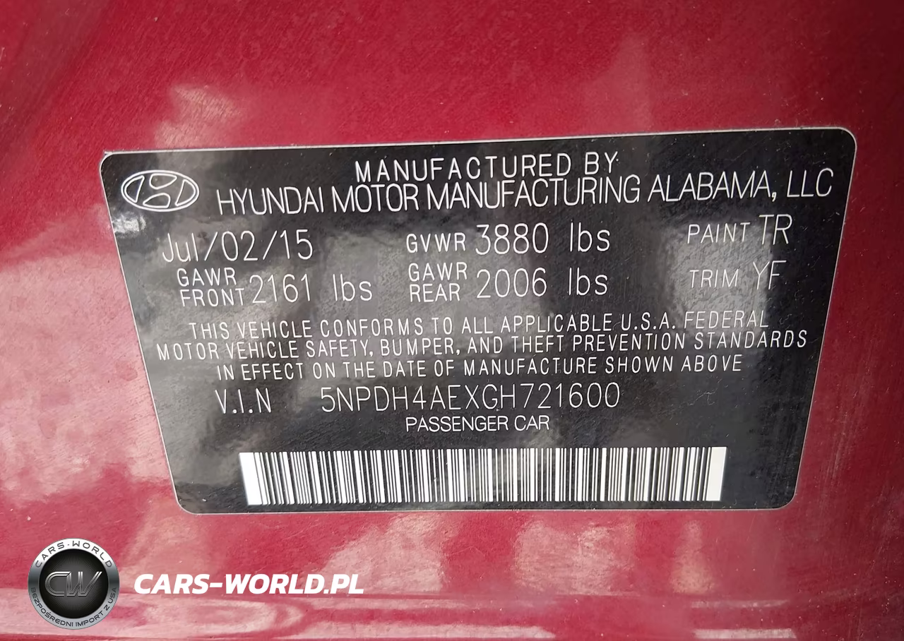 2016 Hyundai Elantra Se VIN:5NPDH4AEXGH721600 - 9