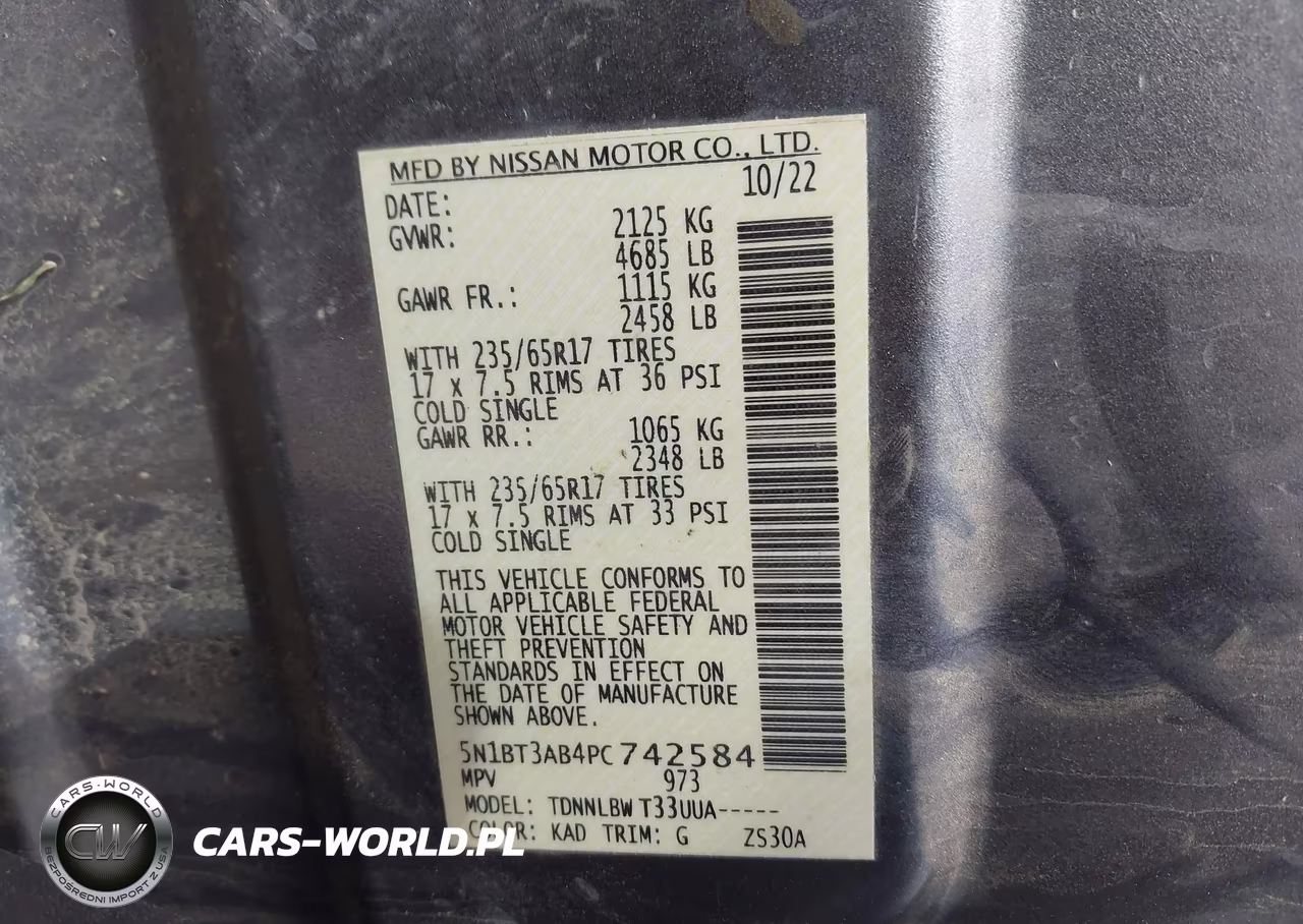 2023 Nissan Rogue S Intelligent Awd VIN:5N1BT3AB4PC742584 - 9