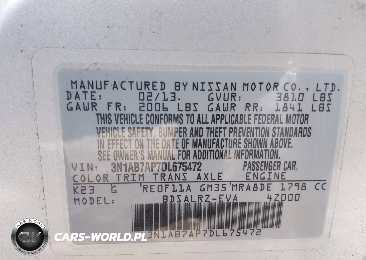 2013 Nissan Sentra Sr VIN:3N1AB7AP7DL675472 - 9