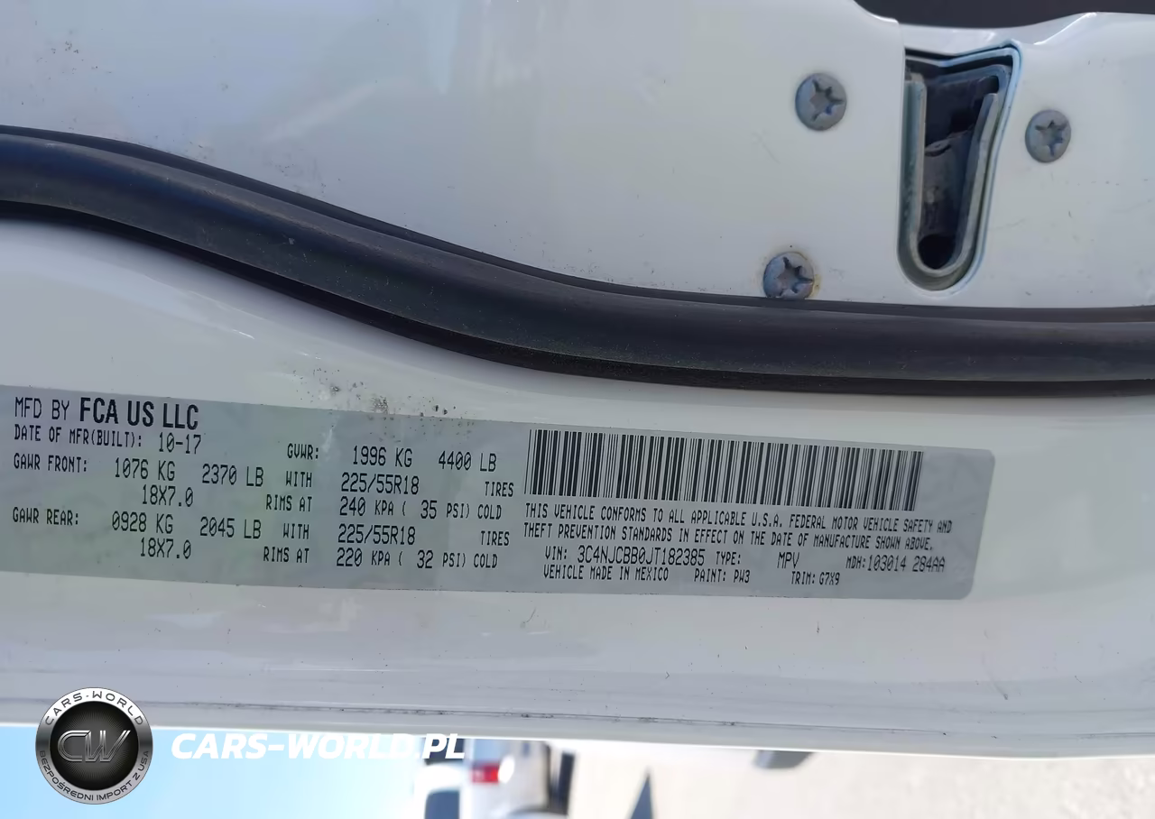 2018 Jeep Compass Latitude Fwd VIN:3C4NJCBB0JT182385 - 9
