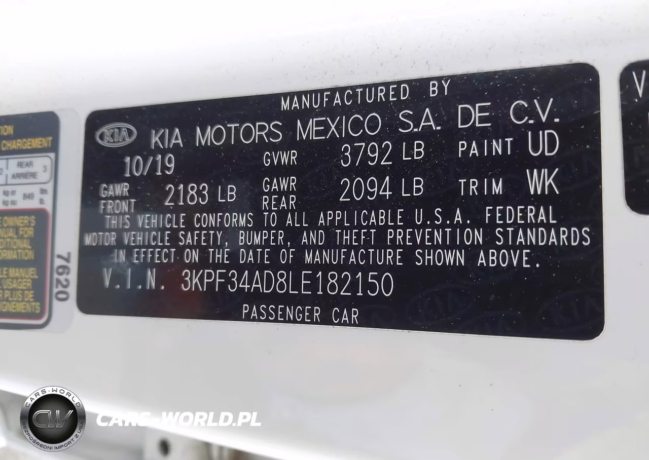 2020 Kia Forte Gt-Line VIN:3KPF34AD8LE182150 - 9