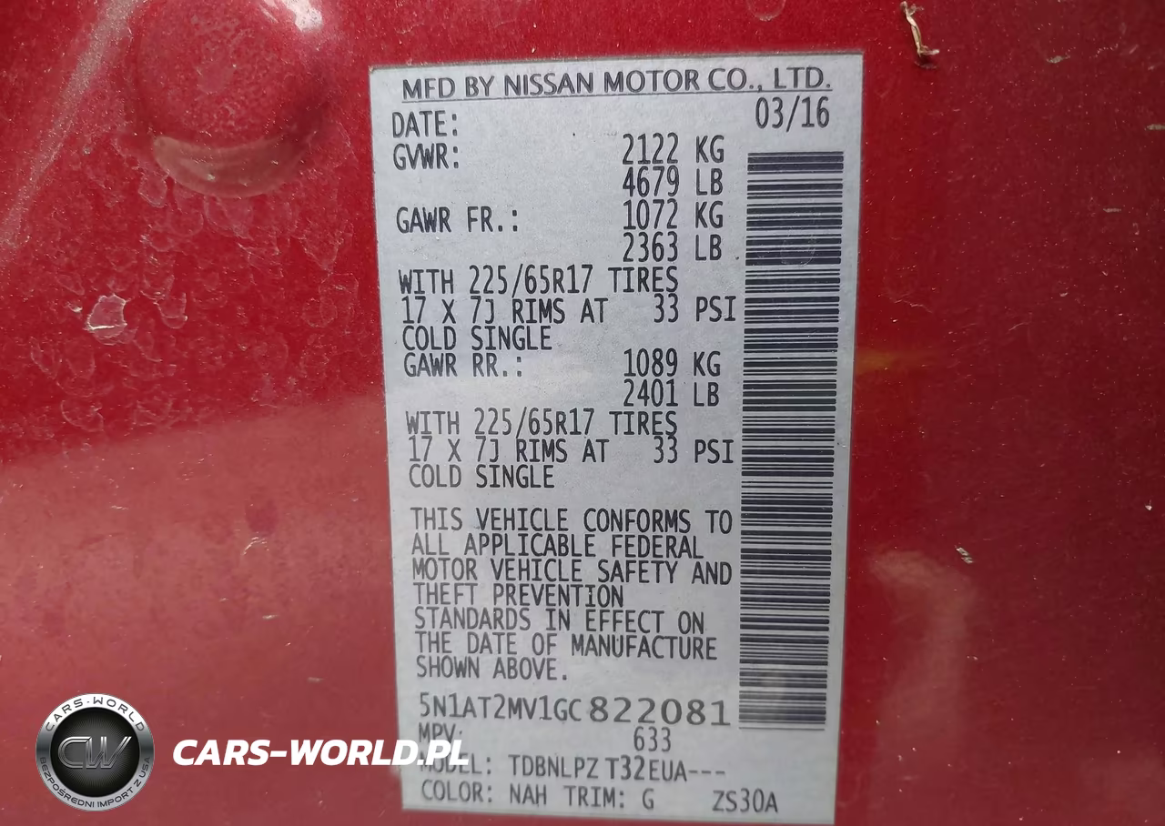 2016 Nissan Rogue S-Sl-Sv VIN:5N1AT2MV1GC822081 - 9