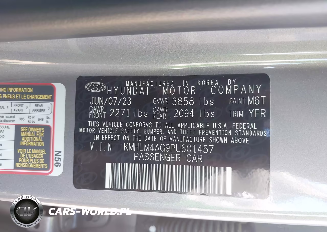 2023 Hyundai Elantra Sel VIN:KMHLM4AG9PU601457 - 9