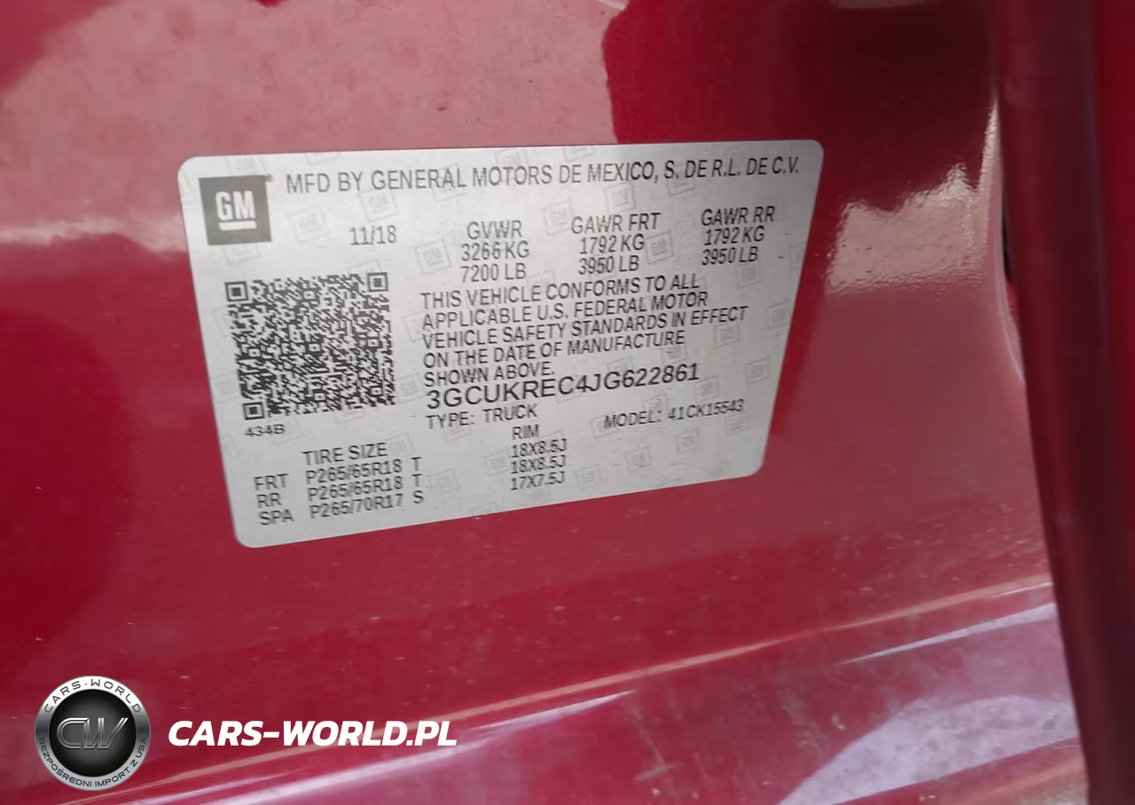 2018 Chevrolet Silverado 1500 2Lt VIN:3GCUKREC4JG622861 - 9