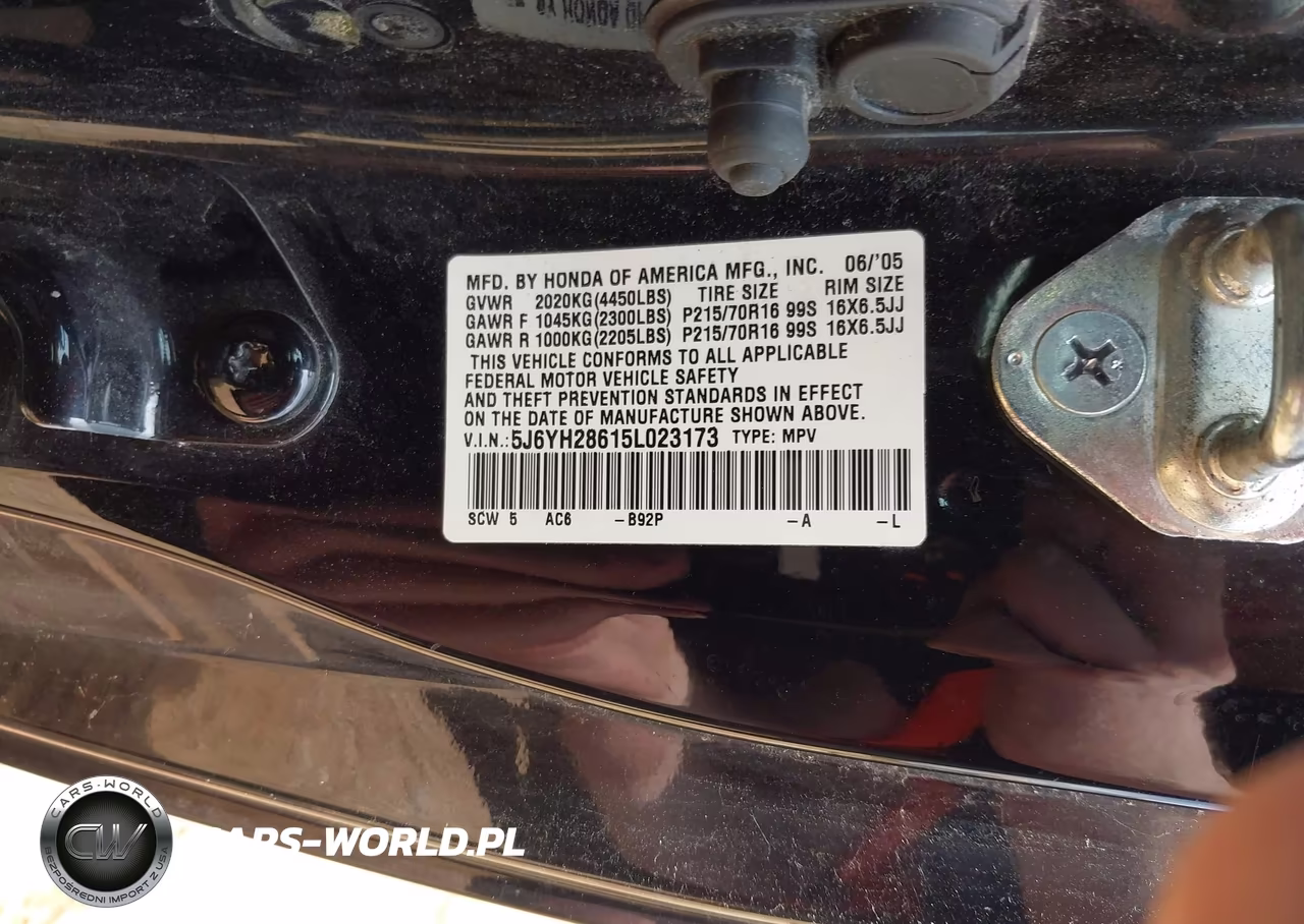 2005 Honda Element Ex VIN:5J6YH28615L023173 - 9