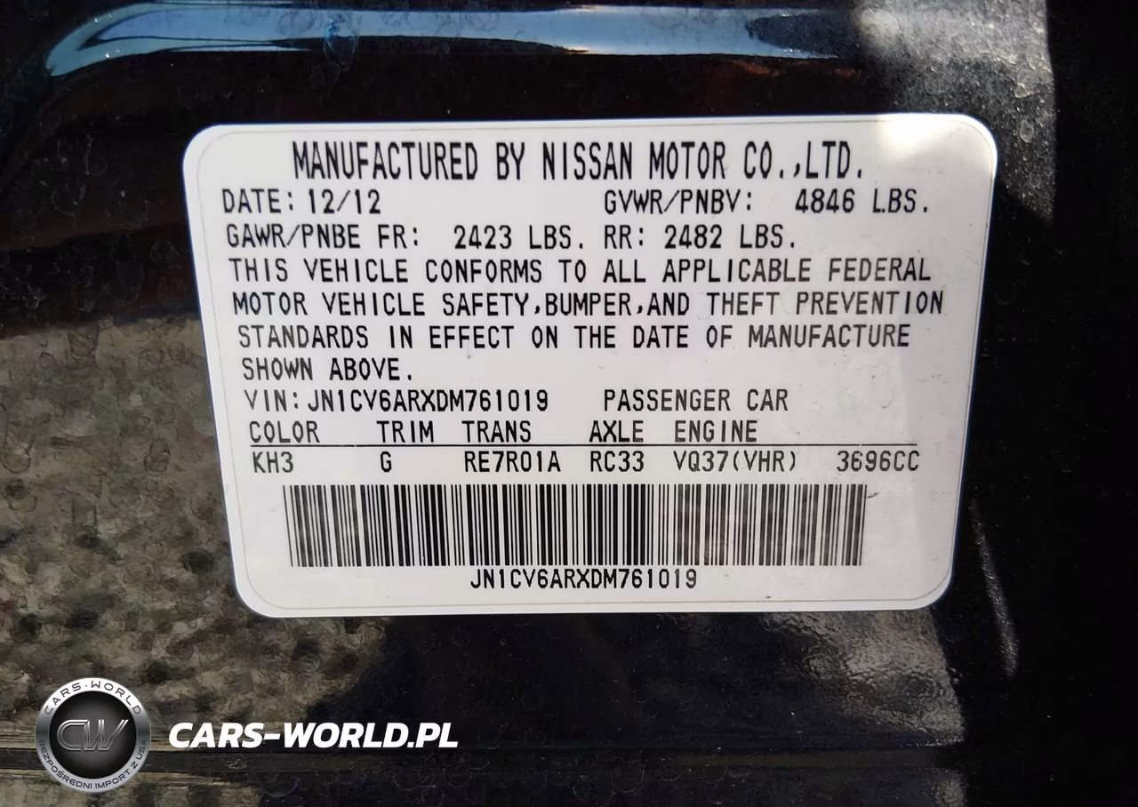 2013 Infiniti G37X VIN:JN1CV6ARXDM761019 - 9