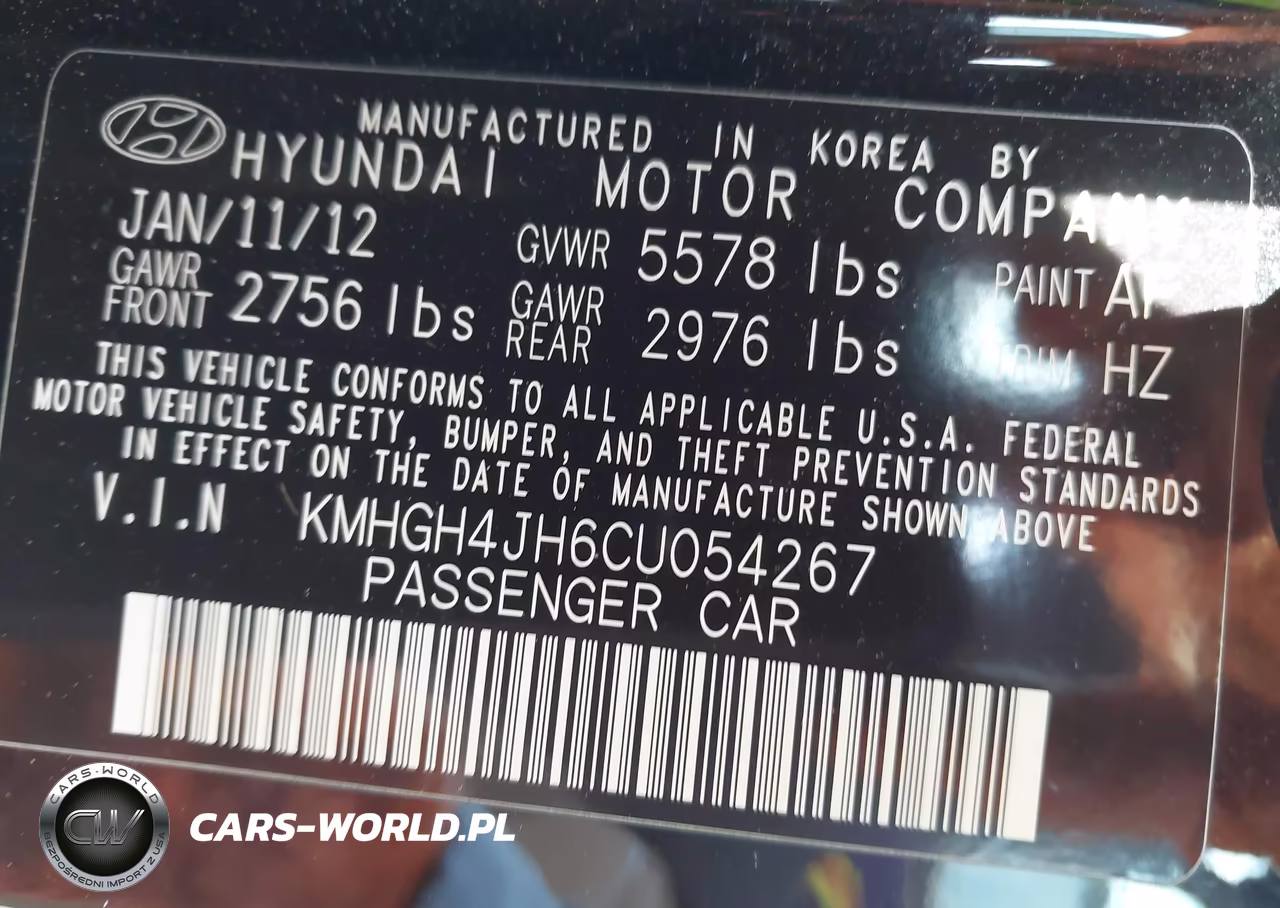 2012 Hyundai Equus Signature VIN:KMHGH4JH6CU054267 - 9