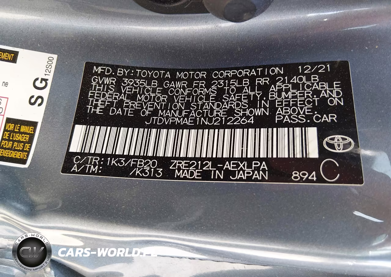 2022 Toyota Corolla Le VIN:JTDVPMAE1NJ212264 - 9