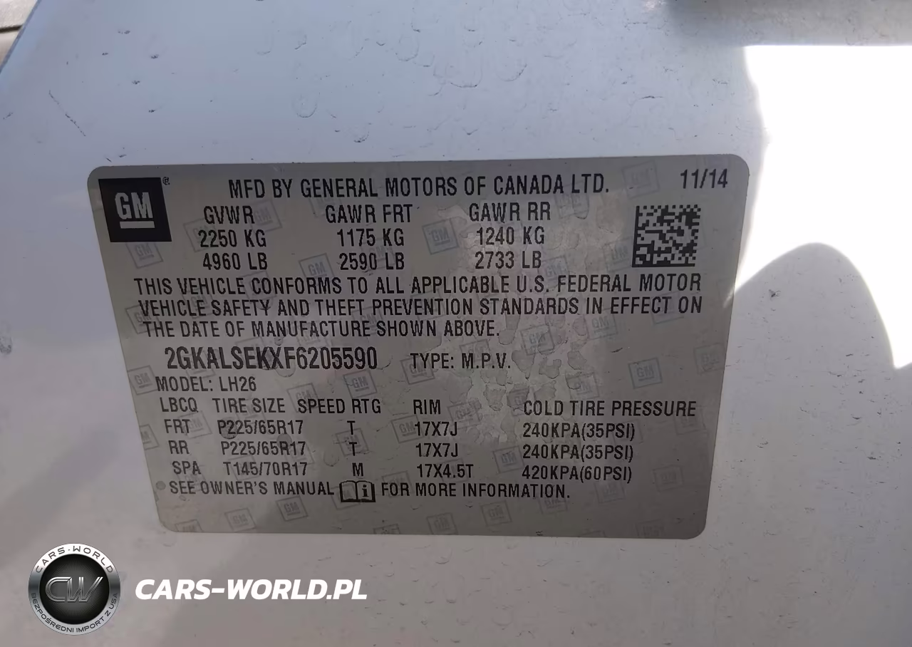 2015 GMC Terrain Slt-1 VIN:2GKALSEKXF6205590 - 9