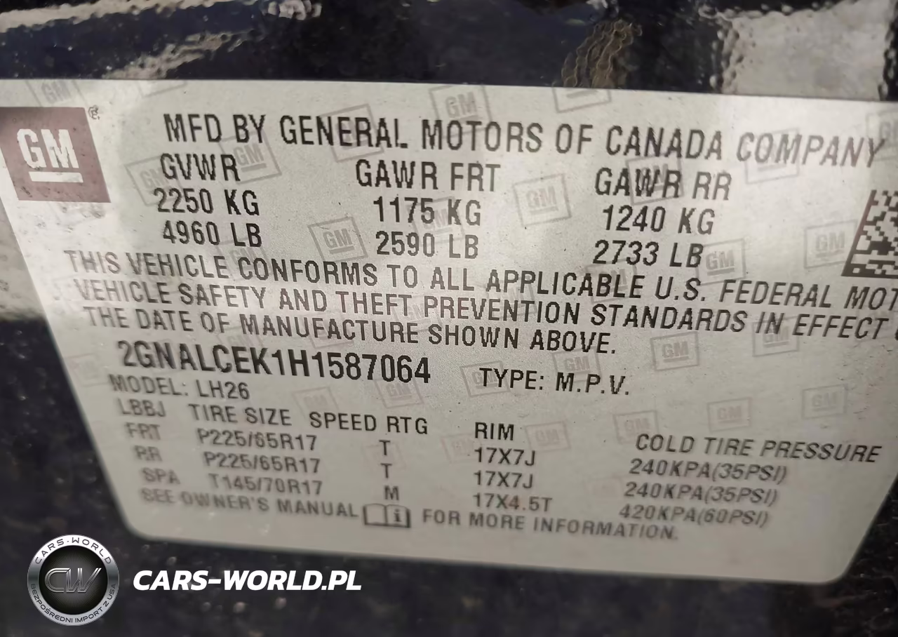 2017 Chevrolet Equinox Lt VIN:2GNALCEK1H1587064 - 9