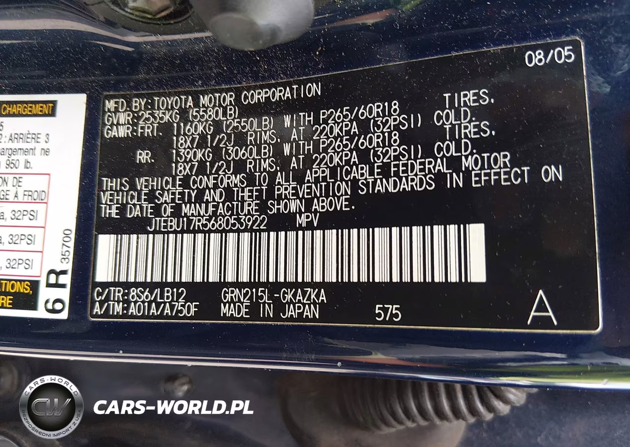 2006 Toyota 4Runner Limited V6 VIN:JTEBU17R568053922 - 9