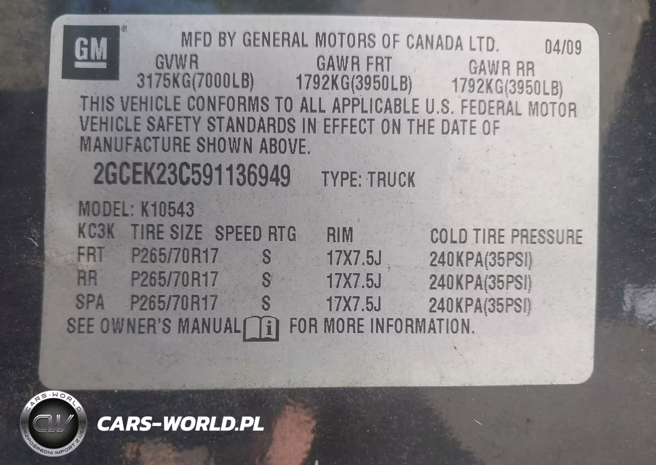 2009 Chevrolet Silverado 1500 Lt VIN:2GCEK23C591136949 - 9