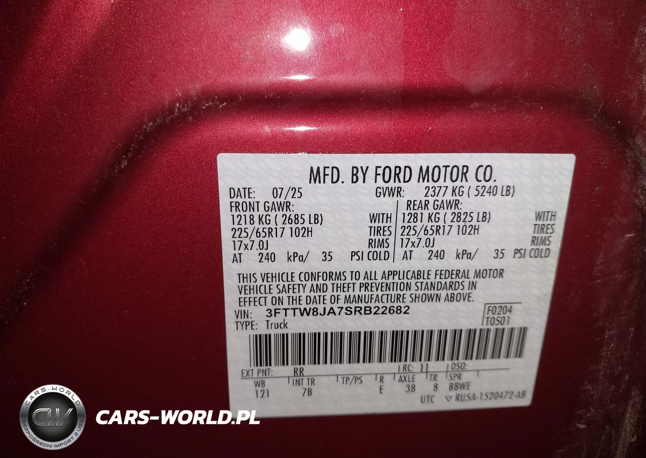 2025 Ford Maverick Xlt VIN:3FTTW8JA7SRB22682 - 9