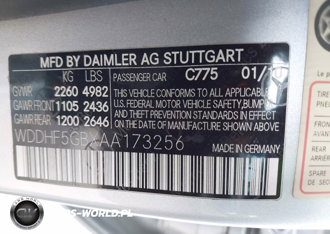 2010 Mercedes-Benz E 350 VIN:WDDHF5GBXAA173256 - 9