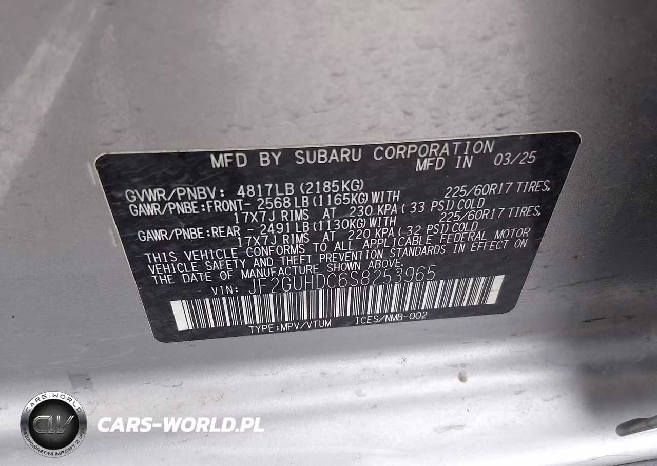 2025 Subaru Crosstrek Premium VIN:JF2GUHDC6S8253965 - 9