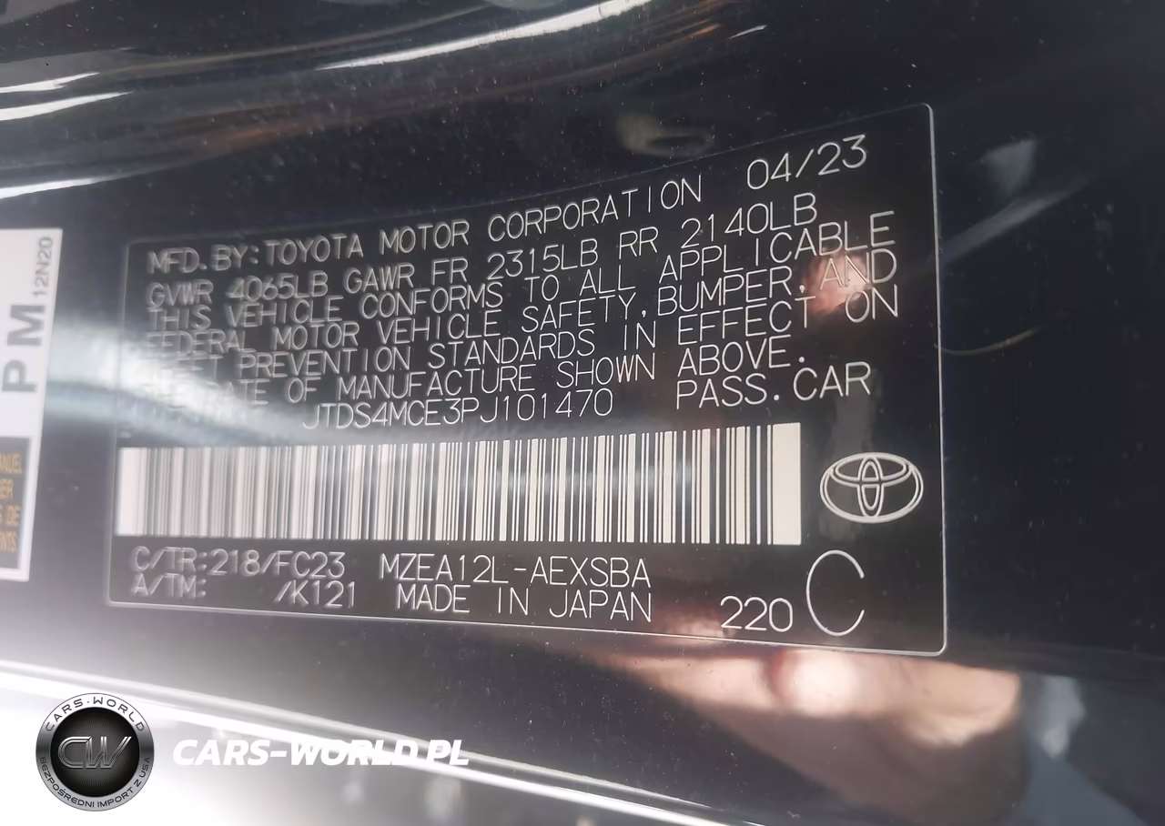 2023 Toyota Corolla Se VIN:JTDS4MCE3PJ101470 - 9