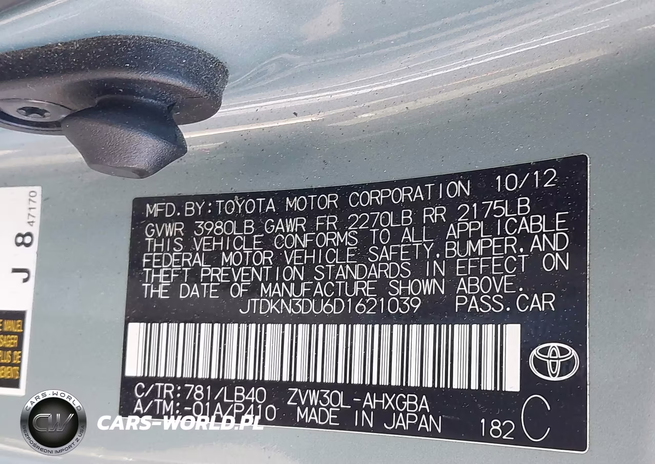 2013 Toyota Prius Four VIN:JTDKN3DU6D1621039 - 9