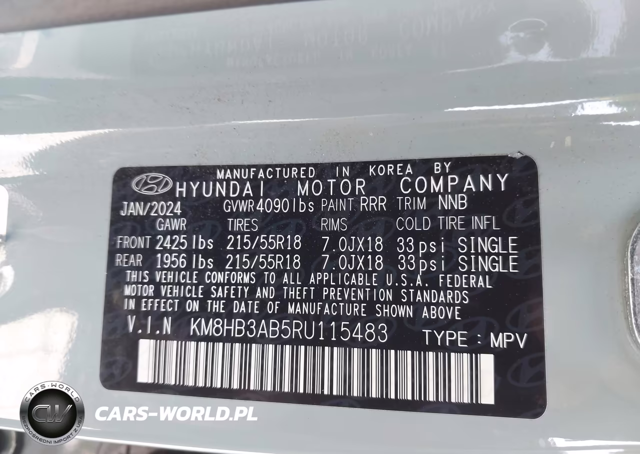 2024 Hyundai Kona Sel VIN:KM8HB3AB5RU115483 - 9