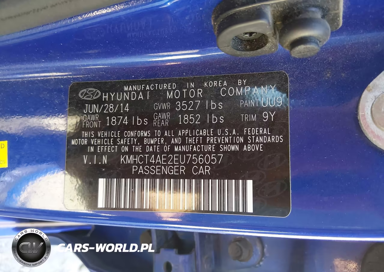 2014 Hyundai Accent Gls VIN:KMHCT4AE2EU756057 - 9