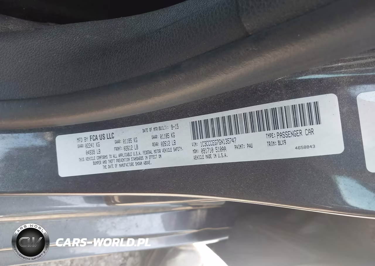 2016 Chrysler 200 C VIN:1C3CCCEG7GN135747 - 9