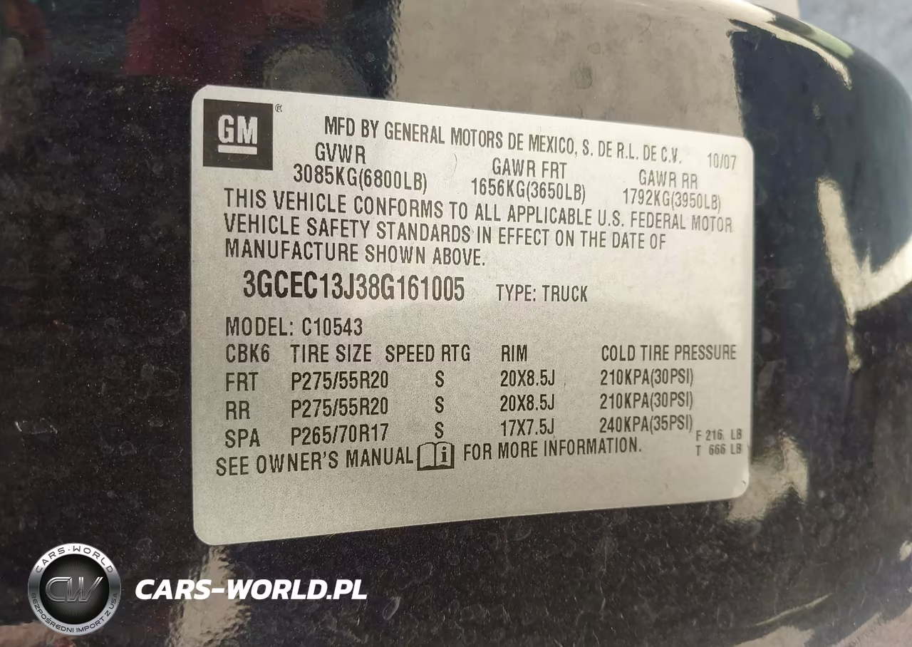 2008 Chevrolet Silverado 1500 Ltz VIN:3GCEC13J38G161005 - 9