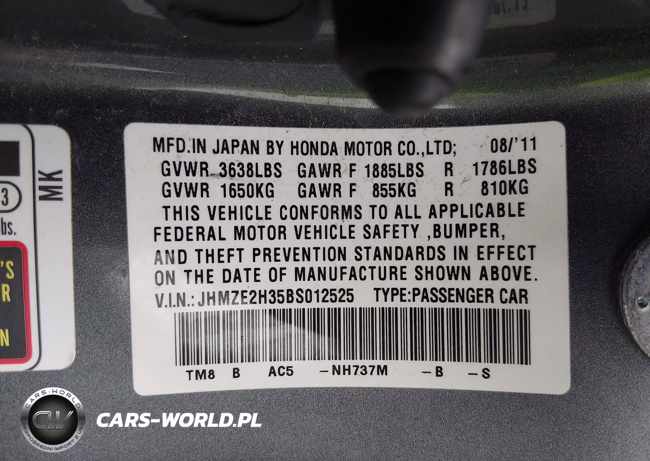 2011 Honda Insight VIN:JHMZE2H35BS012525 - 9