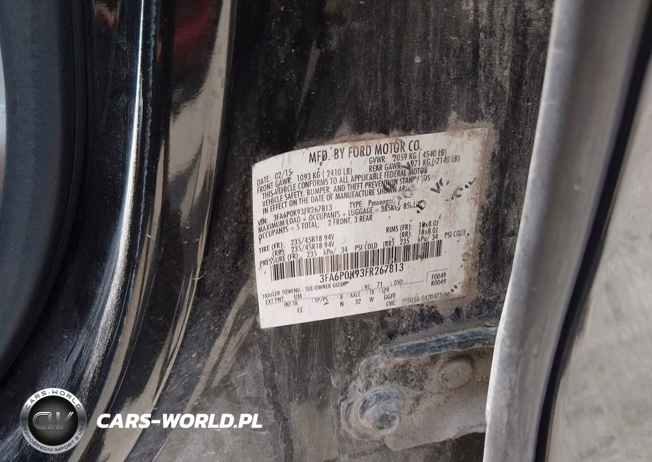 2015 Ford Fusion Titanium VIN:3FA6P0K93FR267813 - 9