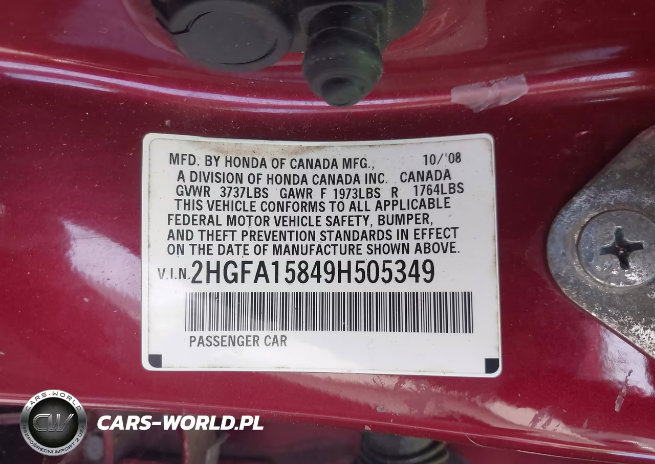 2009 Honda Civic Ex VIN:2HGFA15849H505349 - 9