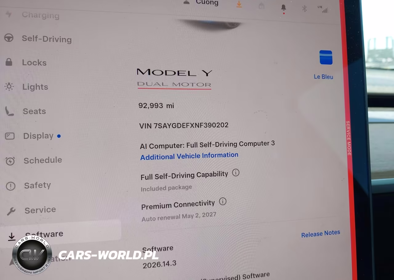 2022 Tesla Model Y Performance Dual Motor All-Wheel Drive VIN:7SAYGDEFXNF390202 - 7