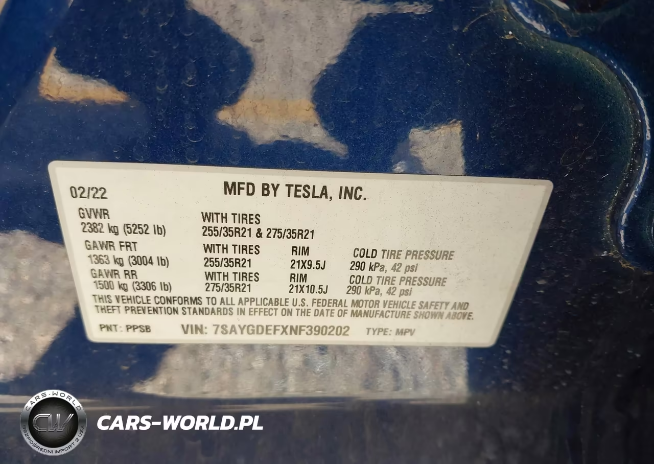 2022 Tesla Model Y Performance Dual Motor All-Wheel Drive VIN:7SAYGDEFXNF390202 - 9