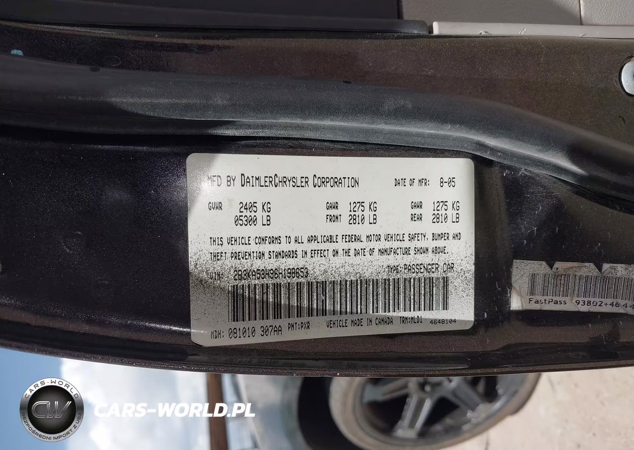 2006 Dodge Charger Rt VIN:2B3KA53H96H198653 - 9