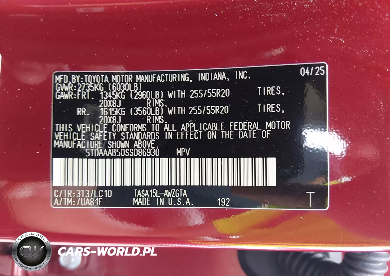 2025 Toyota Grand Highlander Limited VIN:5TDAAAB50SS086930 - 9