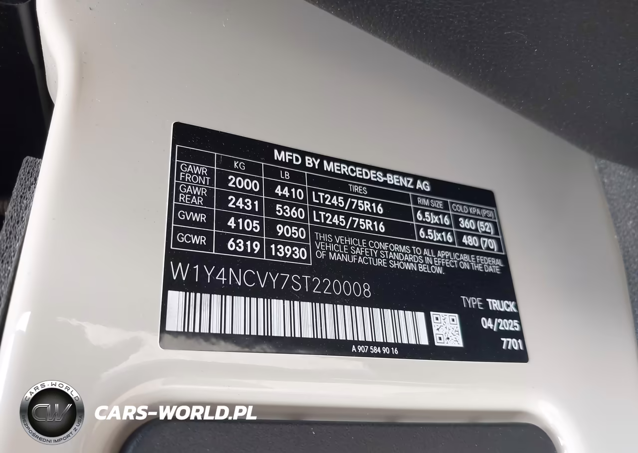 2025 Mercedes-Benz Sprinter 2500 High Roof 4-Cyl Diesel Ho VIN:W1Y4NCVY7ST220008 - 9