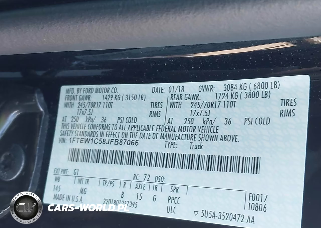 2018 Ford F-150 Xlt VIN:1FTEW1C58JFB87066 - 9
