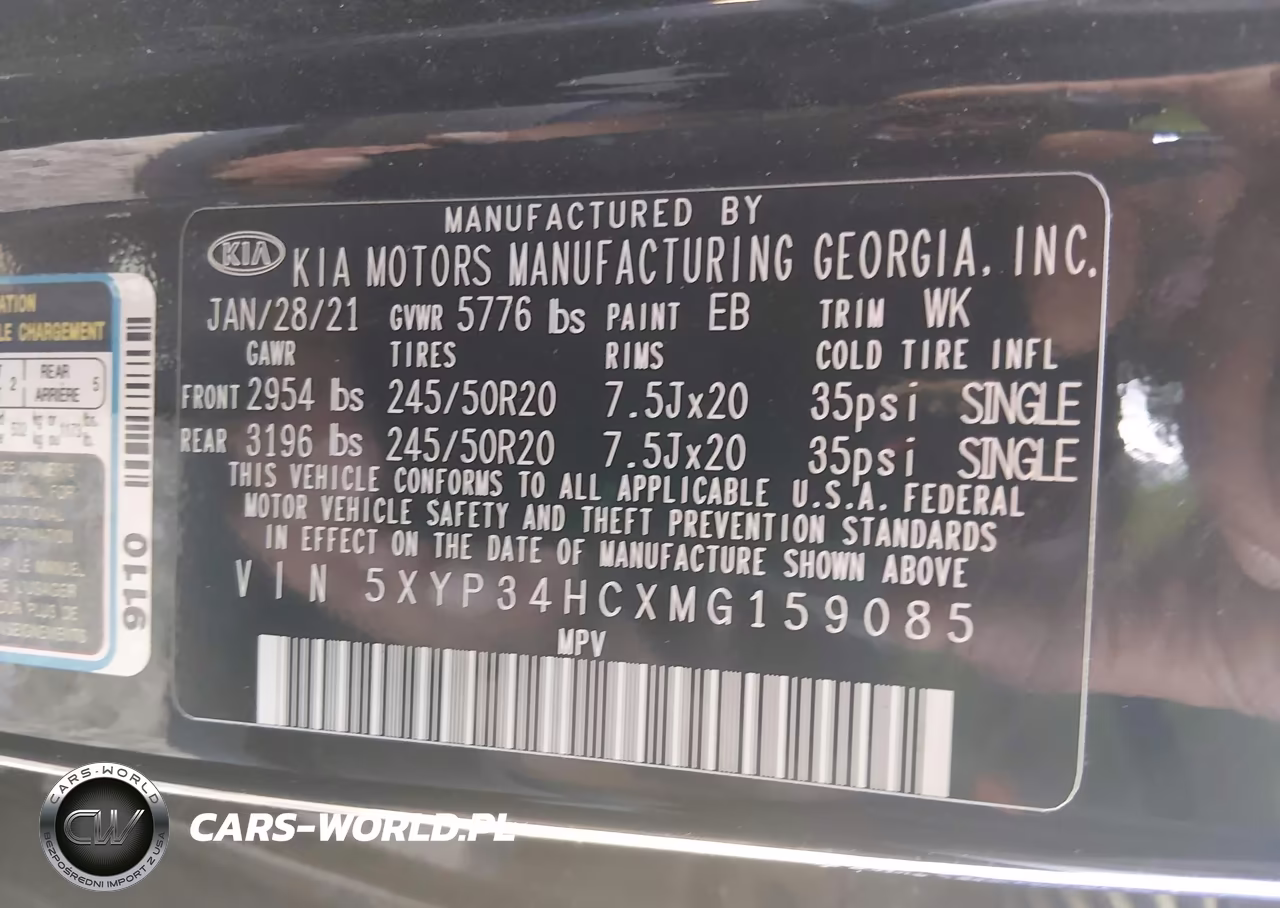 2021 Kia Telluride Ex VIN:5XYP34HCXMG159085 - 9