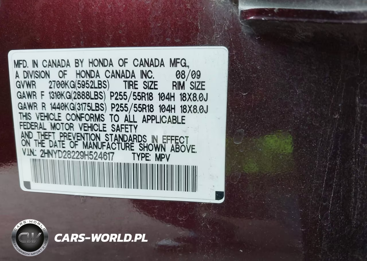2009 Acura Mdx VIN:2HNYD28229H524617 - 9