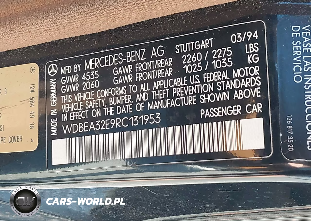 1994 Mercedes-Benz E 320 VIN:WDBEA32E9RC131953 - 9