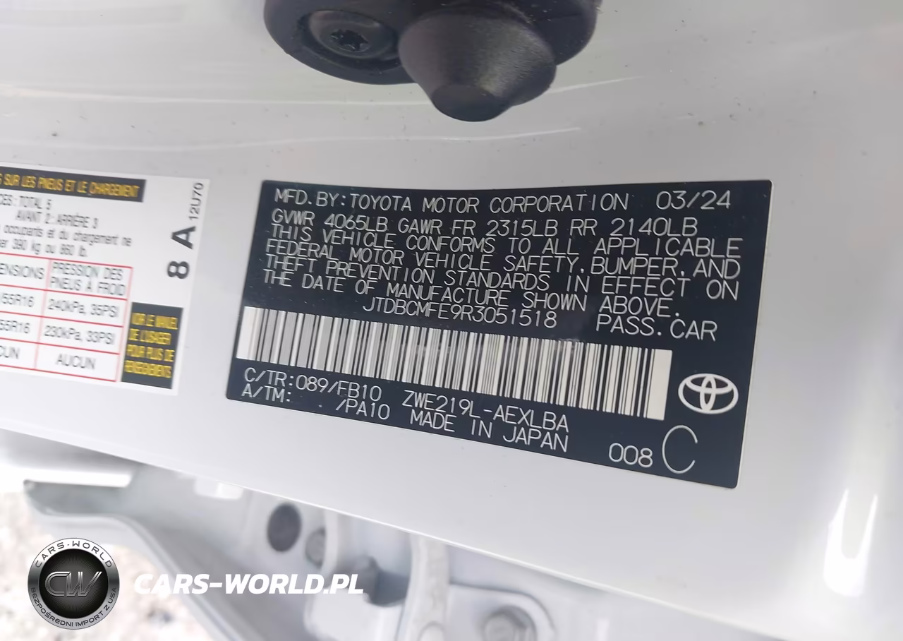 2024 Toyota Corolla Hybrid Le VIN:JTDBCMFE9R3051518 - 9