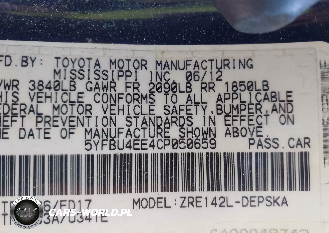 2012 Toyota Corolla S VIN:5YFBU4EE4CP050659 - 9