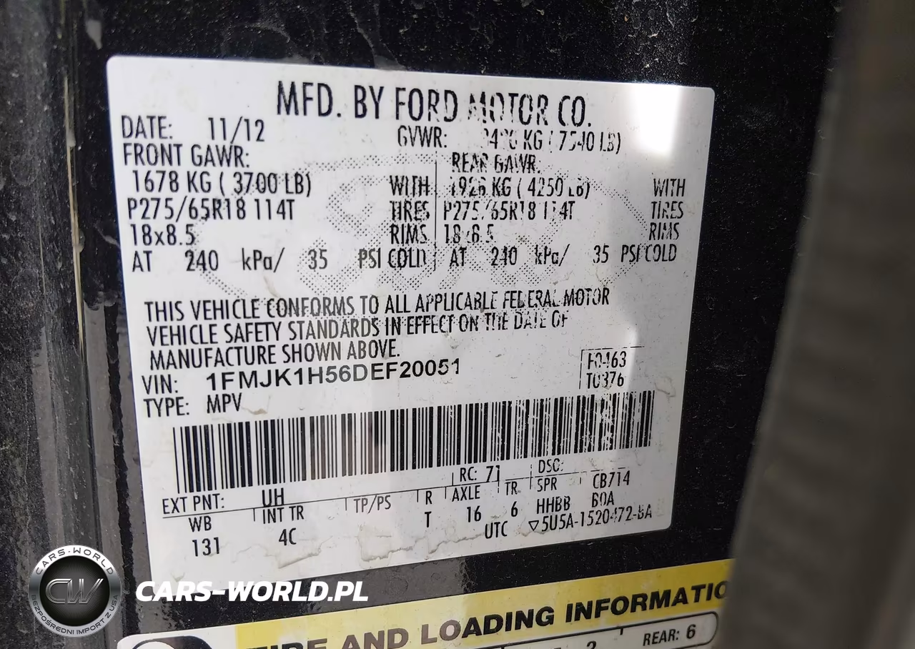 2013 Ford Expedition El Xlt VIN:1FMJK1H56DEF20051 - 9