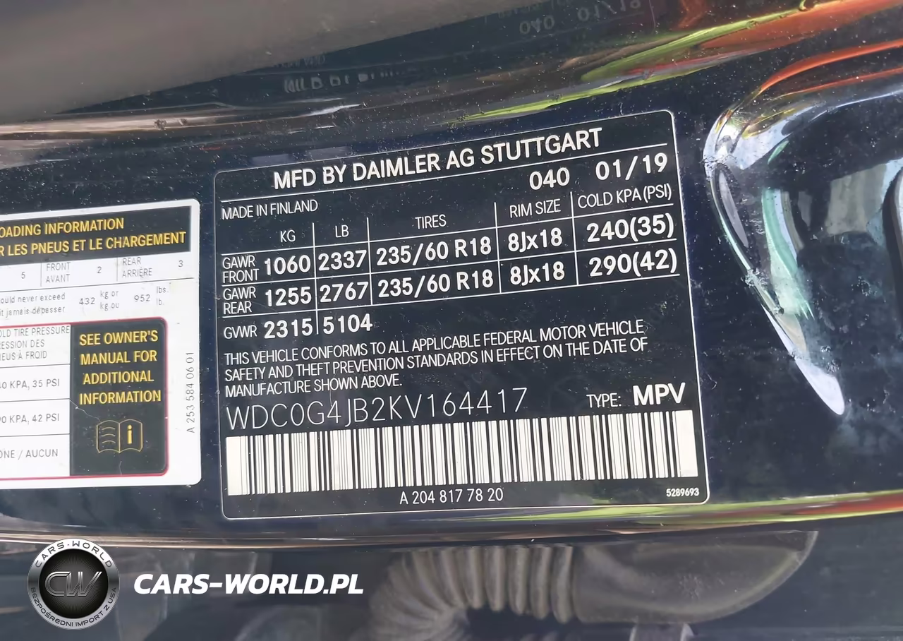 2019 Mercedes-Benz Glc 300 VIN:WDC0G4JB2KV164417 - 9