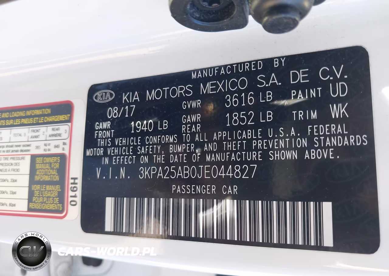 2018 Kia Rio S VIN:3KPA25AB0JE044827 - 9